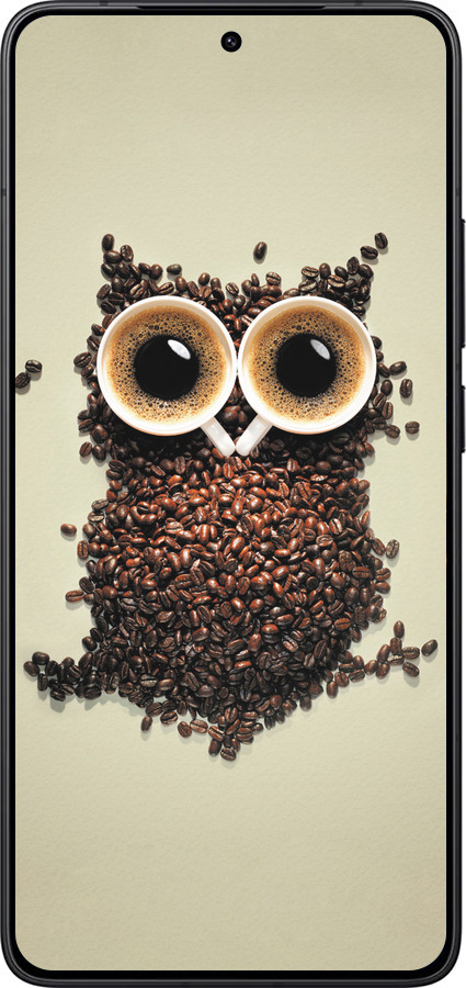 Силиконовый чехол Сова из кофе для Xiaomi Redmi K80 - 777u-4148 изображение 