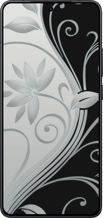 Силиконовый чехол Цветы на чёрно-белом фоне для Xiaomi Redmi K80 - 840u-4148 изображение 