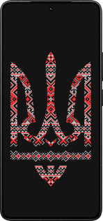 Силиконовый чехол Герб - вышиванка на черном фоне для Xiaomi Poco F7 Ultra - 1196u-4086 изображение 