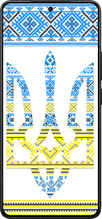 Силиконовый чехол Герб - вышиванка желто-голубая для Xiaomi Redmi K80 Pro - 1197u-4145 изображение 