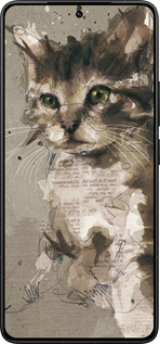 Силіконовий чехол Кошеня з плям і ліній для Xiaomi Poco F7 Ultra - 119u-4086 изображение 