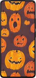 Силиконовый чехол Тыквы на Хеллоуин для Xiaomi Redmi K80 Pro - 233u-4145 изображение 