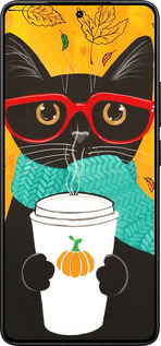 Силиконовый чехол Осенний кот для Xiaomi Poco F7 Ultra - 4026u-4086 изображение 