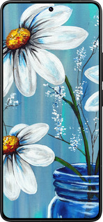 Силиконовый чехол Красивые арт-ромашки для Xiaomi Redmi K80 Pro - 4031u-4145 изображение 
