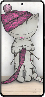 Силиконовый чехол Кошка рукодельница для Xiaomi Poco F7 Ultra - 4056u-4086 изображение 