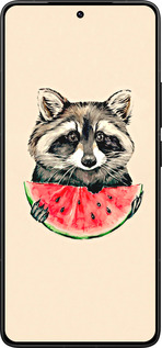 Силиконовый чехол Енотик с арбузом для Xiaomi Redmi K80 Pro - 4605u-4145 изображение 