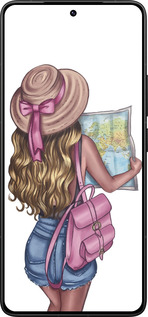 Силіконовий чехол Дівчина з картою для Xiaomi Redmi K80 Pro - 4704u-4145 изображение 