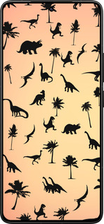 Силиконовый чехол Динозаврики 1 для Xiaomi Redmi K80 Pro - 4772u-4145 изображение 