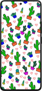 Силиконовый чехол Кактусы 4 для Xiaomi Poco F7 Ultra - 4856u-4086 изображение 