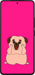 Силиконовый чехол Весёлый мопс для Xiaomi Poco F7 Ultra - 4908u-4086 изображение 