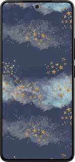 Силиконовый чехол Ночь золотые звезды для Xiaomi Redmi K80 Pro - 5421u-4145 изображение 