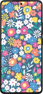 Силиконовый чехол Цветочный фон v4 для Xiaomi Poco F7 Ultra - 5494u-4086 изображение 