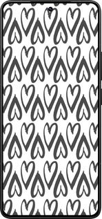 Силиконовый чехол Сердца v2 для Xiaomi Poco F7 Ultra - 5497u-4086 изображение 