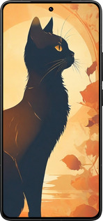 Силиконовый чехол Черная кошка v2 для Xiaomi Poco F7 Ultra - 5830u-4086 изображение 