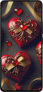 Силиконовый чехол Сердечки v4 для Xiaomi Poco F7 Ultra - 5834u-4086 изображение 