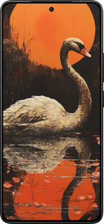Силиконовый чехол Лебедь для Xiaomi Poco F7 Ultra - 5964u-4086 изображение 
