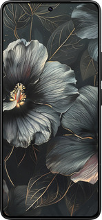 Силіконовий чехол Чорні квіти для Xiaomi Redmi K80 Pro - 6031u-4145 изображение 