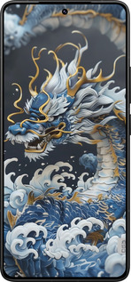 Силиконовый чехол Водяной дракон для Xiaomi Poco F7 Ultra - 6113u-4086 изображение 