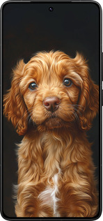Силіконовий чехол Cocker spaniel на чорному фоні для Xiaomi Redmi K80 Pro - 6137u-4145 изображение 