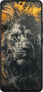 Силіконовий чехол Лев у золотих фарбах для Xiaomi Redmi K80 Pro - 6155u-4145 изображение 