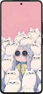 Силиконовый чехол Малышка с котами для Xiaomi Poco F7 Ultra - 6295u-4086 изображение 