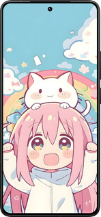 Силиконовый чехол Девочка аниме радуга для Xiaomi Poco F7 Ultra - 6304u-4086 изображение 