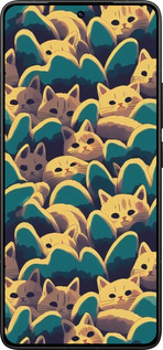 Силиконовый чехол С изображением кошек для Xiaomi Redmi K80 Pro - 6429u-4145 изображение 