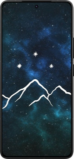 Силіконовий чехол Гори та зірки намальовані на тлі галактики для Xiaomi Redmi K80 Pro - 6490u-4145 изображение 