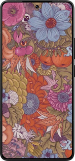 Силиконовый чехол Абстрактные цветы для Xiaomi Poco F7 Ultra - 6526u-4086 изображение 