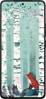 Силиконовый чехол Лис в зелёном лесу для Xiaomi Poco F7 Ultra - 6547u-4086 изображение 