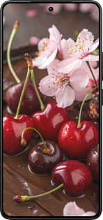 Силиконовый чехол Вишня в шоколаде для Xiaomi Poco F7 Ultra - 6698u-4086 изображение 