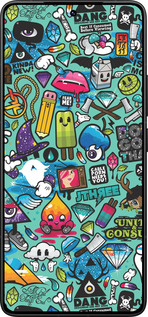 Силиконовый чехол Стикер бомбинг 1 для Xiaomi Poco F7 Ultra - 693u-4086 изображение 