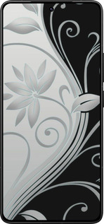 Силіконовий чехол Квіти на чорно-білому фоні для Xiaomi Poco F7 Ultra - 840u-4086 изображение 