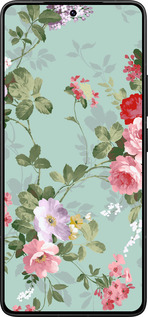 Силиконовый чехол Цветочные обои 2 для Xiaomi Poco F7 Ultra - 862u-4086 изображение 