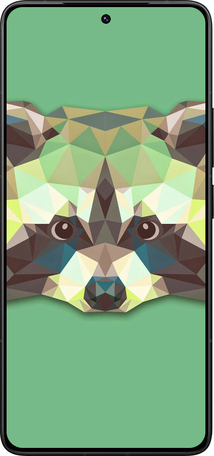 Силиконовый чехол Енот для Xiaomi Poco F7 Ultra - 1217u-4086 изображение 