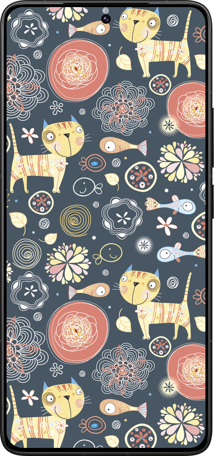 Силиконовый чехол Котята v4 для Xiaomi Poco F7 Ultra - 1224u-4086 изображение 