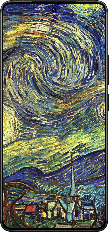 Силиконовый чехол Винсент Ван Гог. Звёздная ночь для Xiaomi Poco F7 Ultra - 163u-4086 изображение 