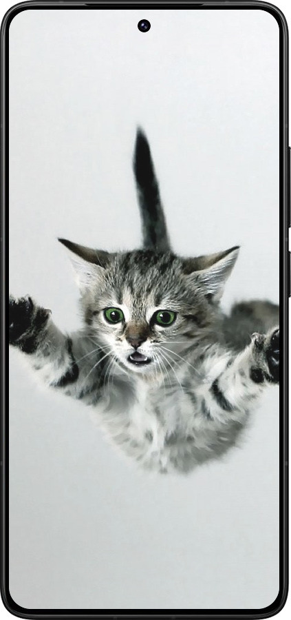 Силиконовый чехол Летящий котёнок для Xiaomi Poco F7 Ultra - 2322u-4086 изображение 