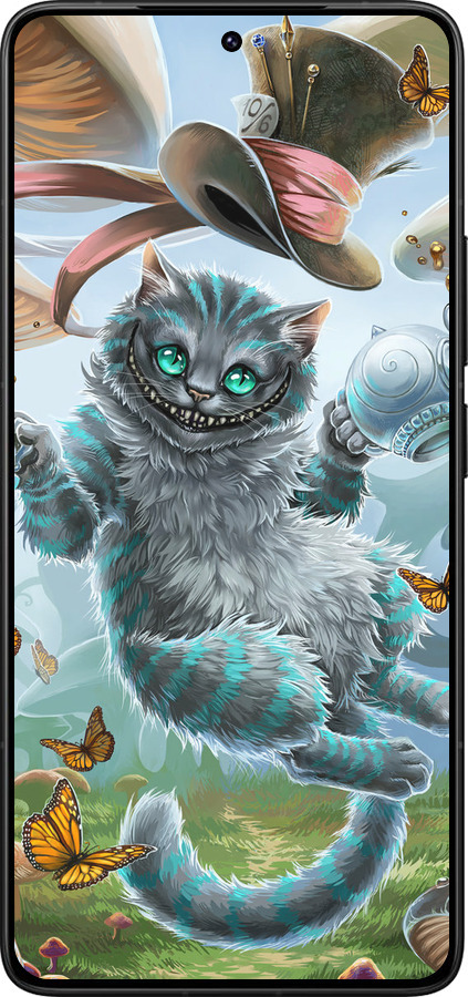 Силиконовый чехол Чеширский кот 2 для Xiaomi Redmi K80 Pro - 3993u-4145 изображение 