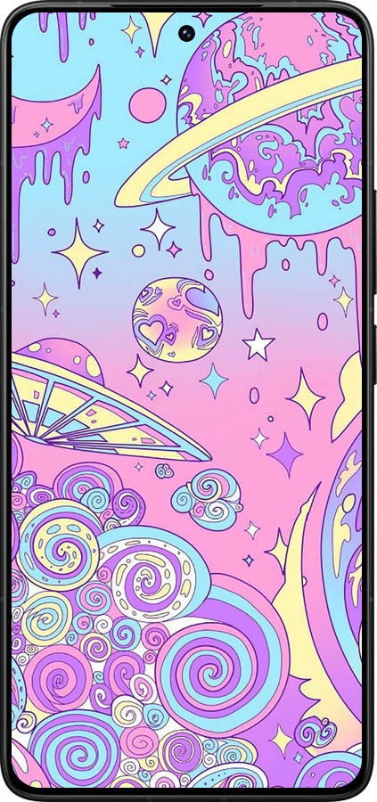 Силиконовый чехол Розовая галактика для Xiaomi Redmi K80 Pro - 4146u-4145 изображение 