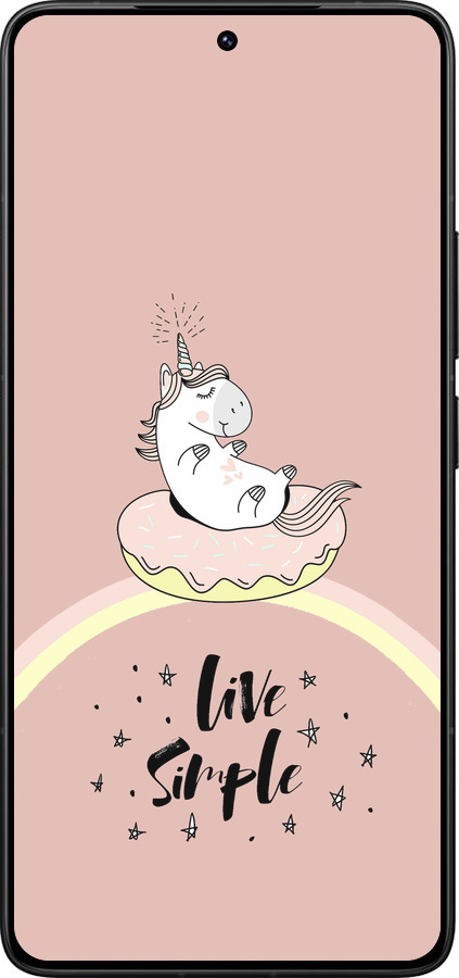 Силиконовый чехол Единорожка в пончике для Xiaomi Poco F7 Ultra - 4282u-4086 изображение 