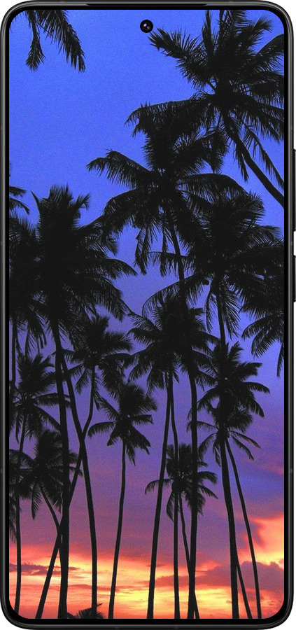 Силиконовый чехол Пальмы для Xiaomi Poco F7 Ultra - 4324u-4086 изображение 