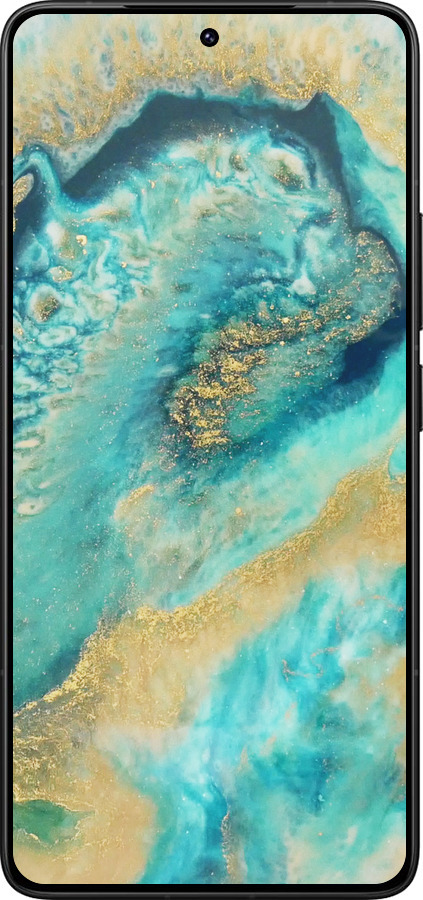 Силиконовый чехол Green marble для Xiaomi Redmi K80 Pro - 4365u-4145 изображение 