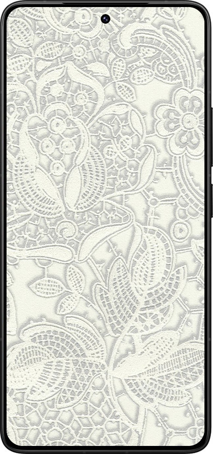 Силиконовый чехол Белое кружево для Xiaomi Poco F7 Ultra - 4383u-4086 изображение 