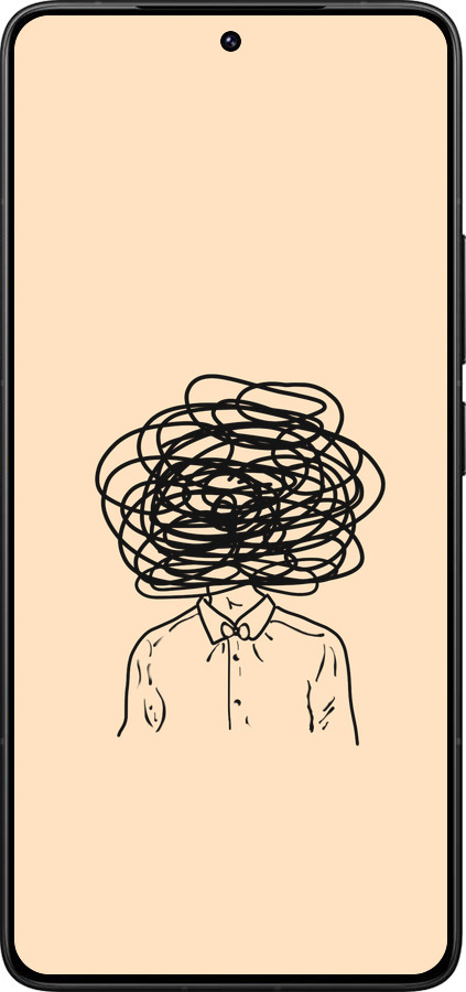 Силиконовый чехол Мысли для Xiaomi Redmi K80 Pro - 4568u-4145 изображение 