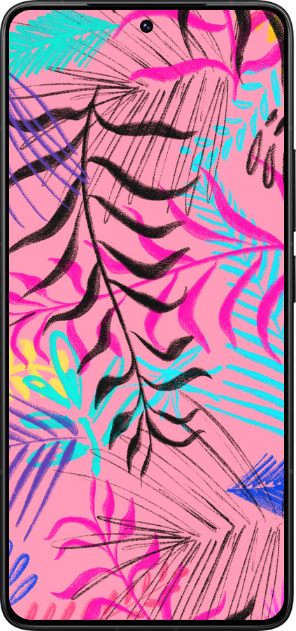 Силиконовый чехол Растительный узор 2 для Xiaomi Poco F7 Ultra - 4740u-4086 изображение 