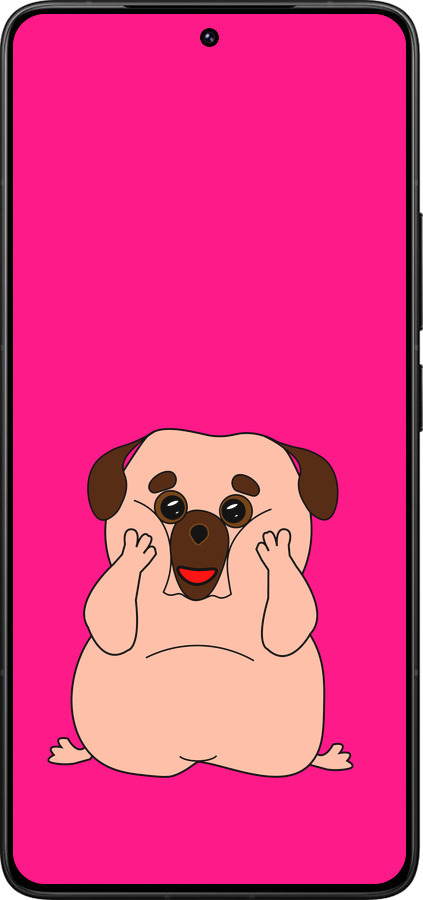 Силиконовый чехол Весёлый мопс для Xiaomi Poco F7 Ultra - 4908u-4086 изображение 