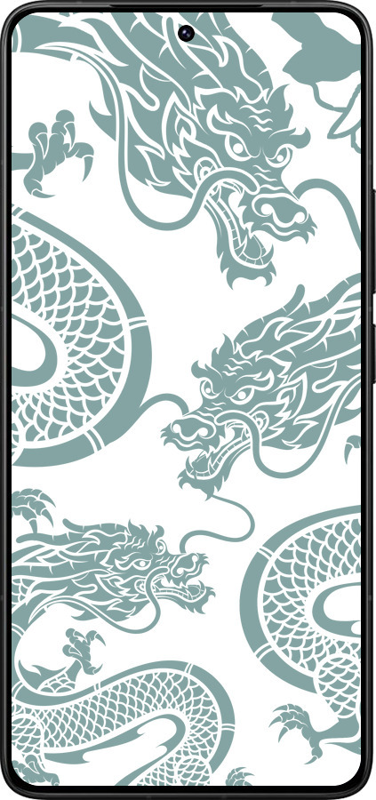 Силиконовый чехол Дракон для Xiaomi Poco F7 Ultra - 5476u-4086 изображение 