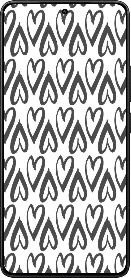 Силиконовый чехол Сердца v2 для Xiaomi Poco F7 Ultra - 5497u-4086 изображение 