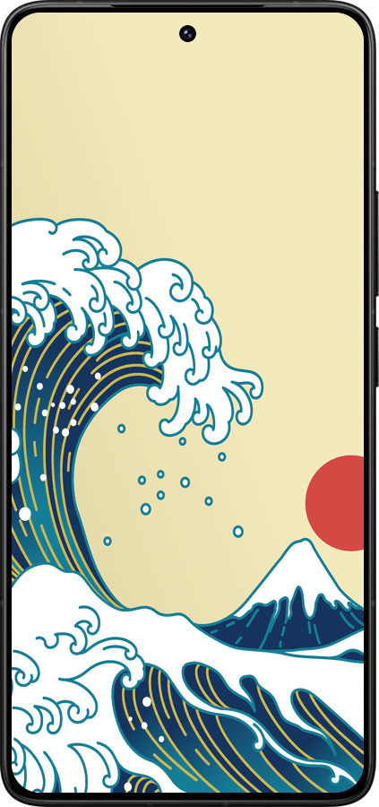 Силіконовий чехол Японські хвилі для Xiaomi Redmi K80 Pro - 5533u-4145 изображение 